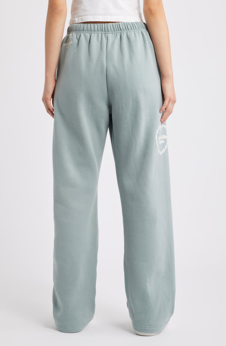 THE MAYFAIR GROUP Soulful Cotton Blend Wide Leg Sweatpants, Alternate, color, Dusty Blue