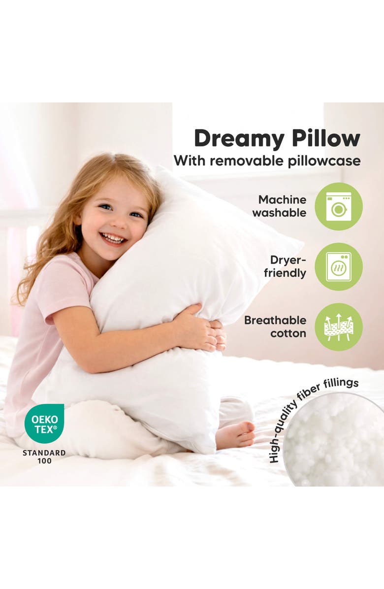 KeaBabies Youth Toddler Pillow, Alternate, color, Soft White