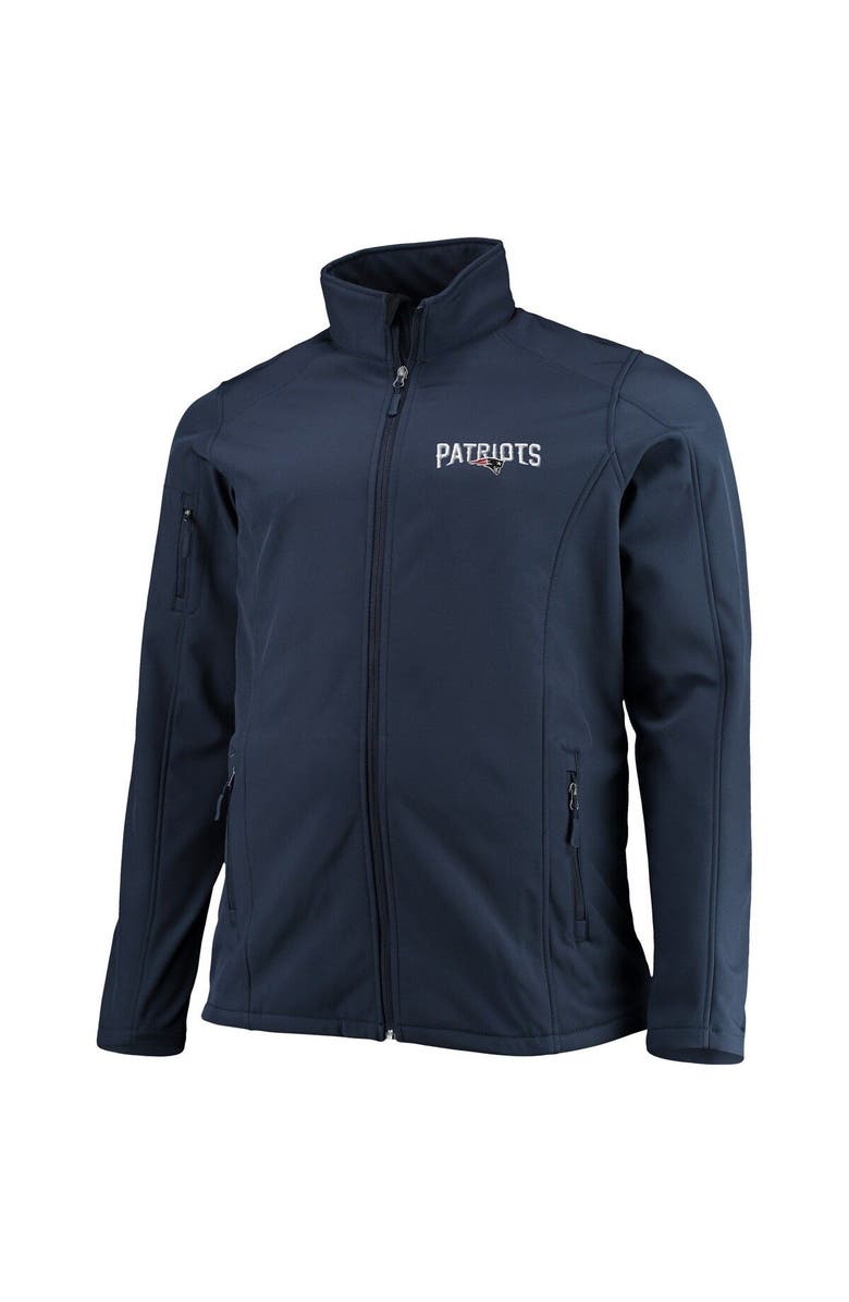 DUNBROOKE Men's Dunbrooke Navy New England Patriots Big & Tall Sonoma Softshell Full-Zip Jacket, Alternate, color, Navy