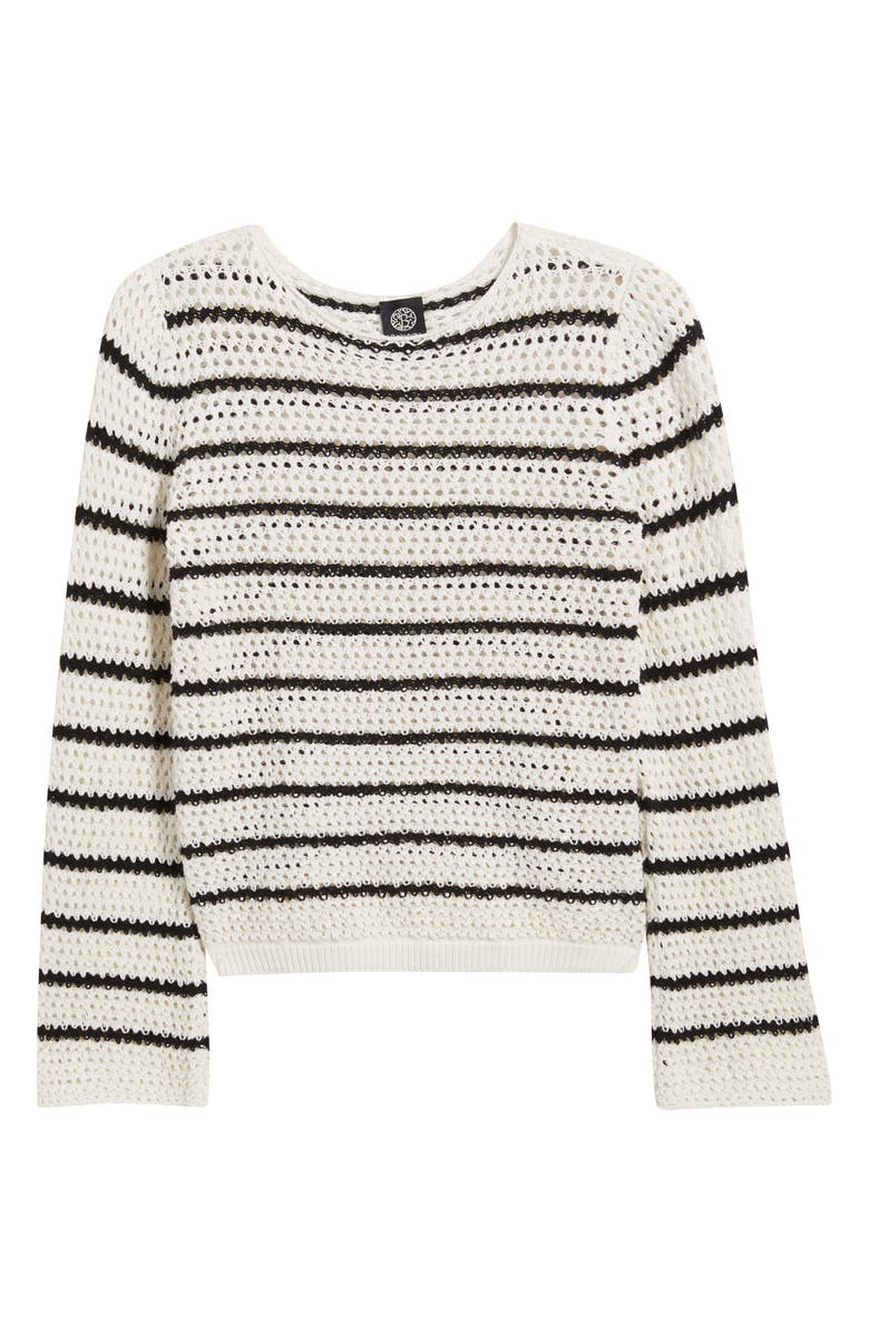 Bobeau Stripe Open Stitch Sweater, Alternate, color,