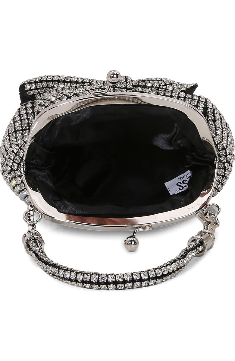 BERNESS Rhinestone Embellished Bow Handbag, Alternate, color, Black