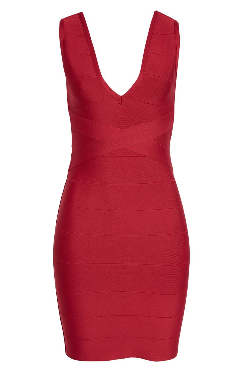 bebe Bandage Body-Con Minidress, Alternate, color, Red
