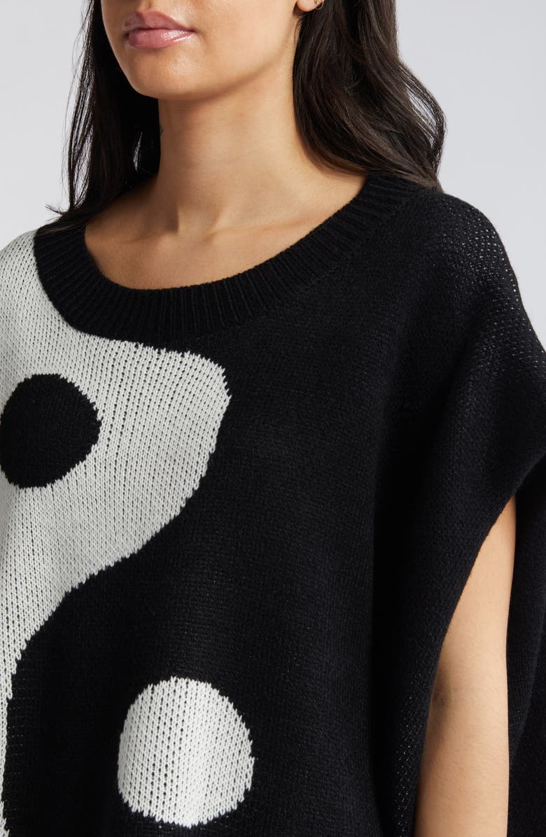 Dressed in Lala Yin & Yang Shoulder Pad Sweater, Alternate, color, 