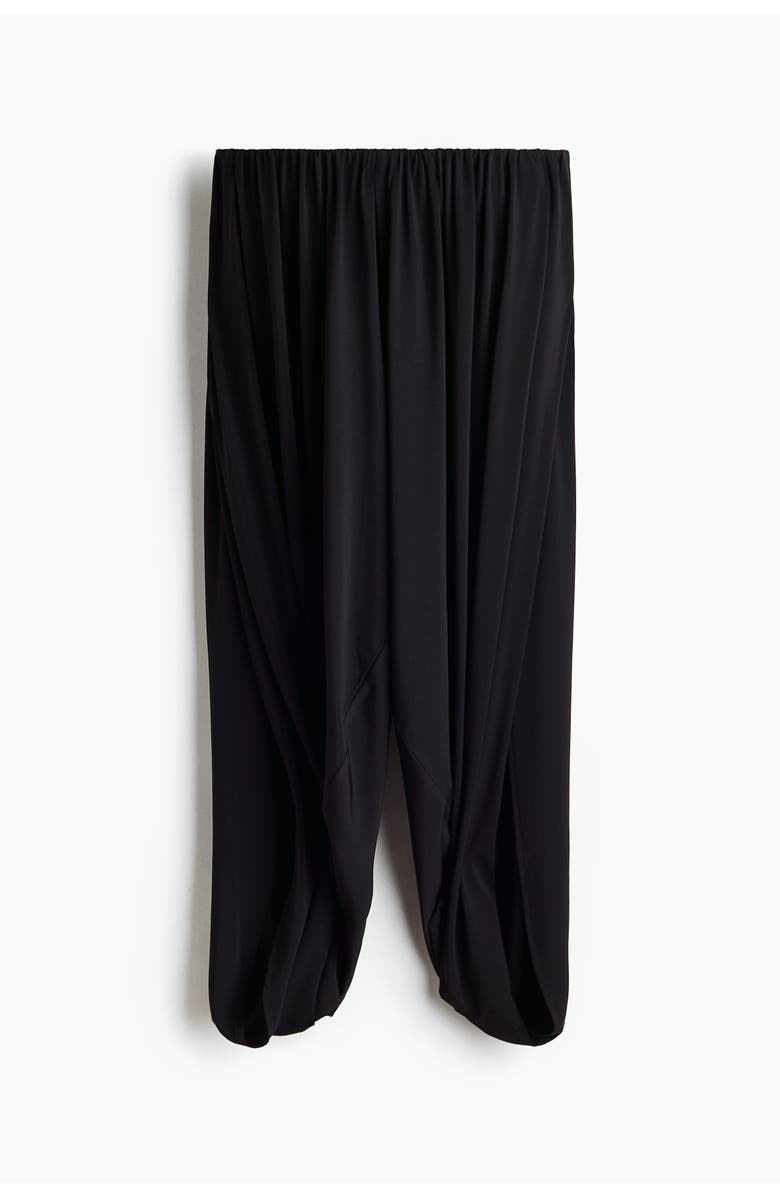 H&M Wrap-detail Balloon Trousers, Main, color, Black