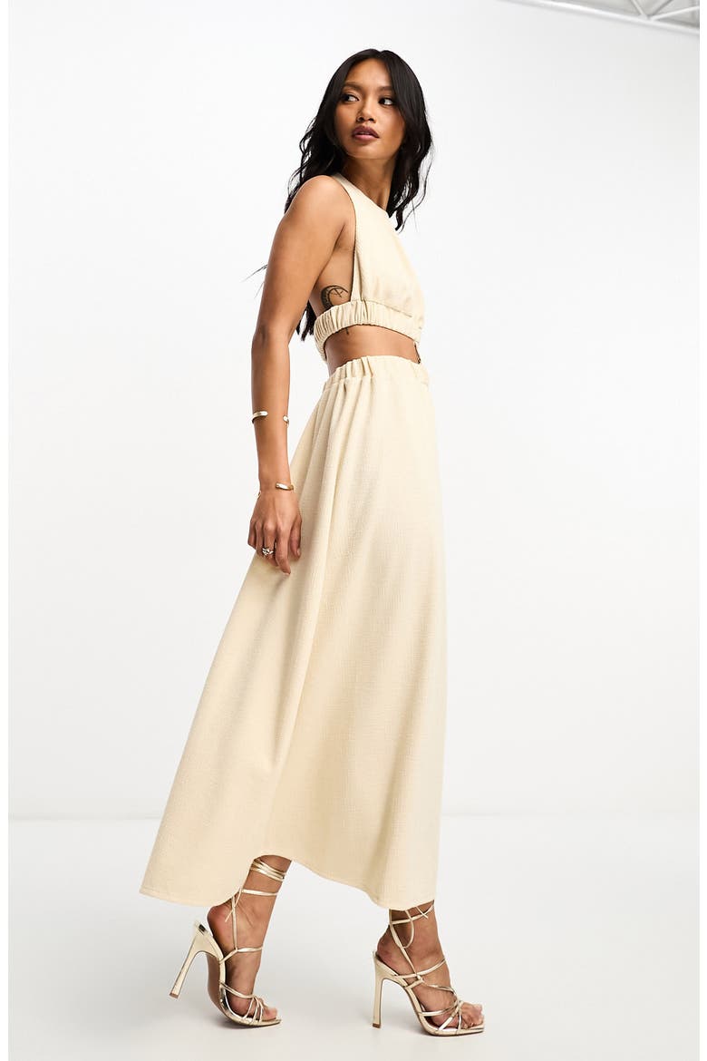 A-Line Halter Dress, Alternate, color, CREAM