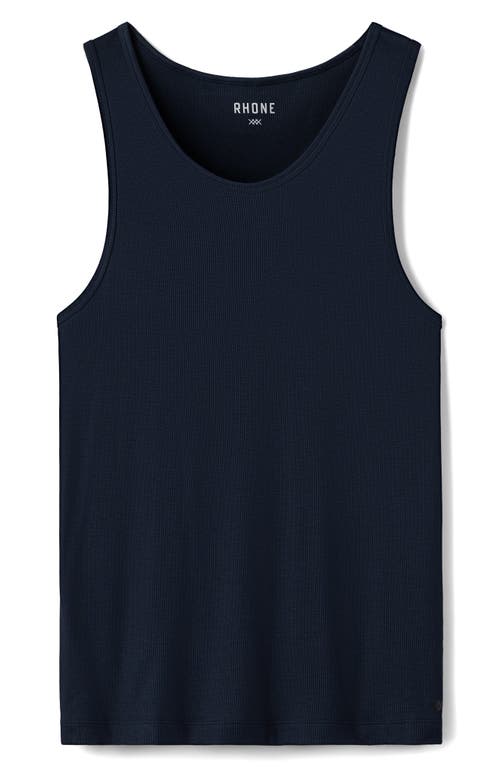 Rhone C.o.r. Ribbed Tank In Blue