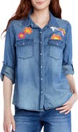 Billy T Peace & Love Embroidered Button-Up Shirt