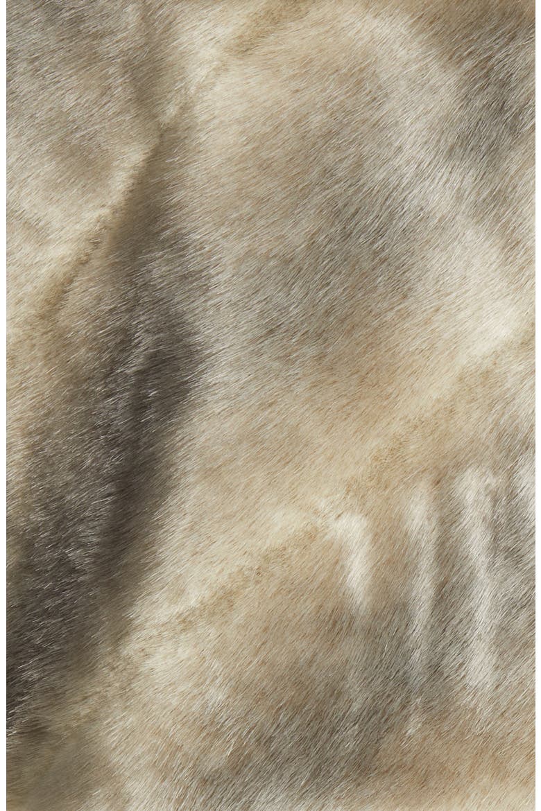 Faux Fur Capelet, Alternate, color, GREY