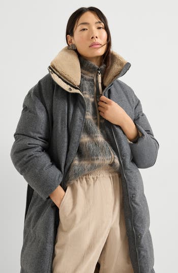 Brunello Cucinelli Virgin wool flannel down coat Nordstrom
