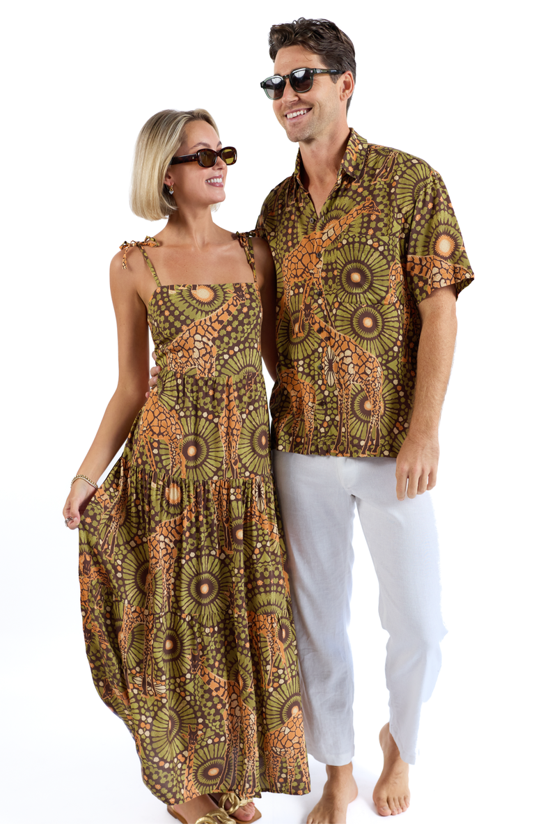 Kenny Flowers The Africa - Short Sleeve Shirt, Alternate, color, Brown