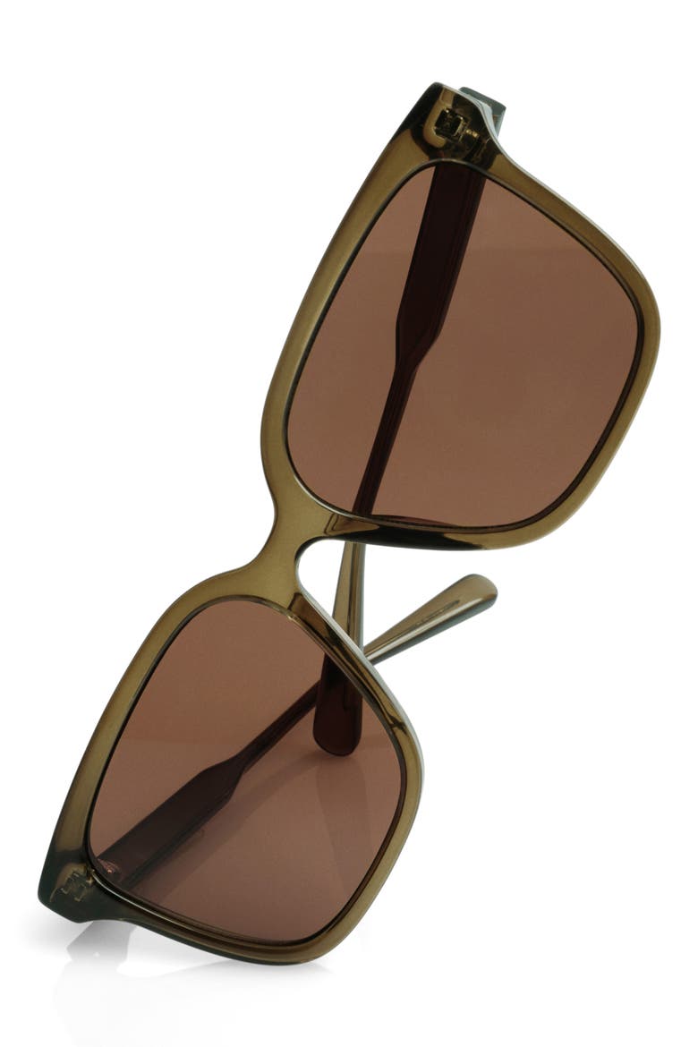 Try Me 55mm Square Sunglasses, Alternate, color, OLIVE/ BROWN