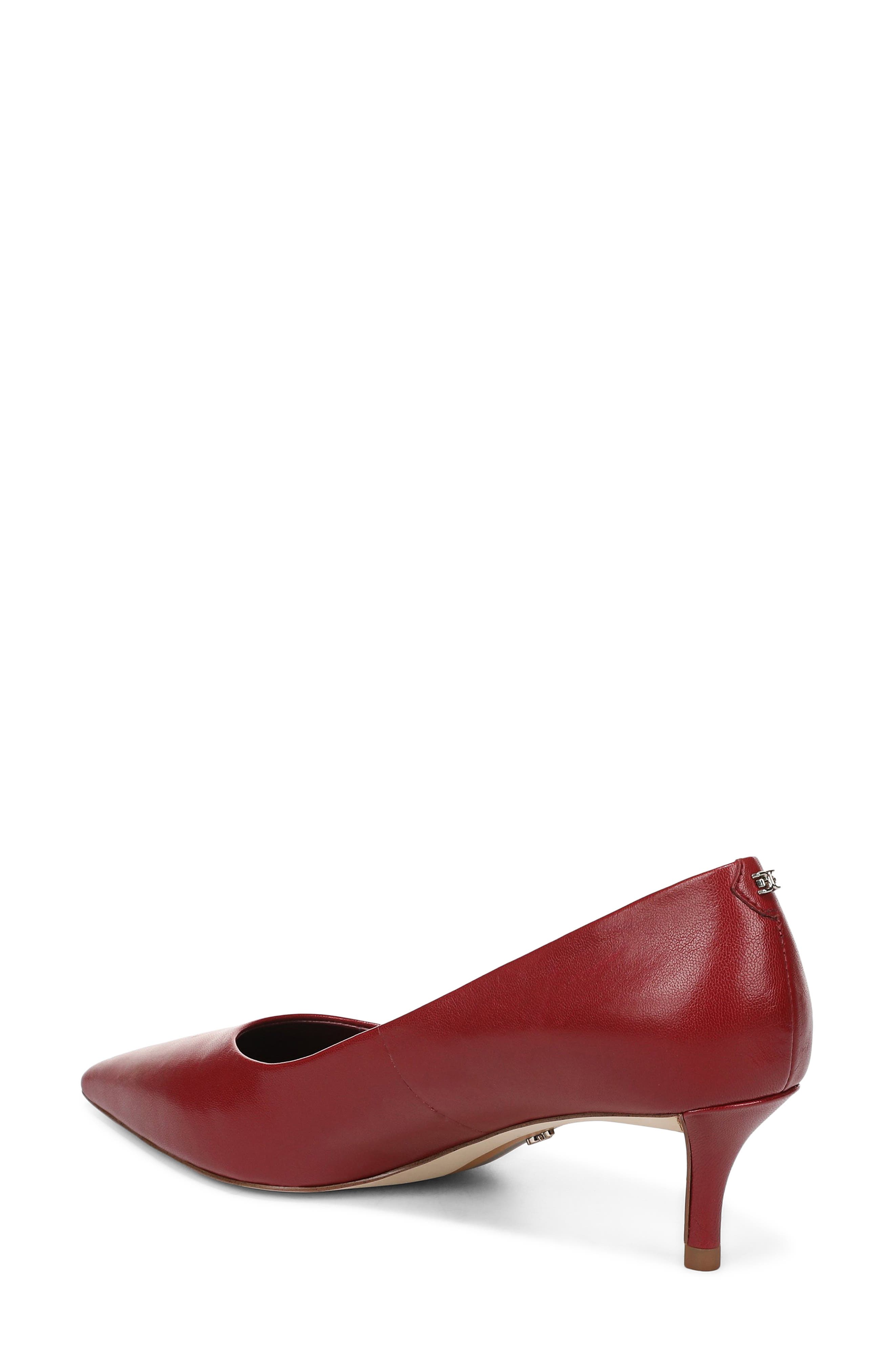 Summer Pointed Toe Kitten Heel Pump, Alternate, color, DEEP SCARLET