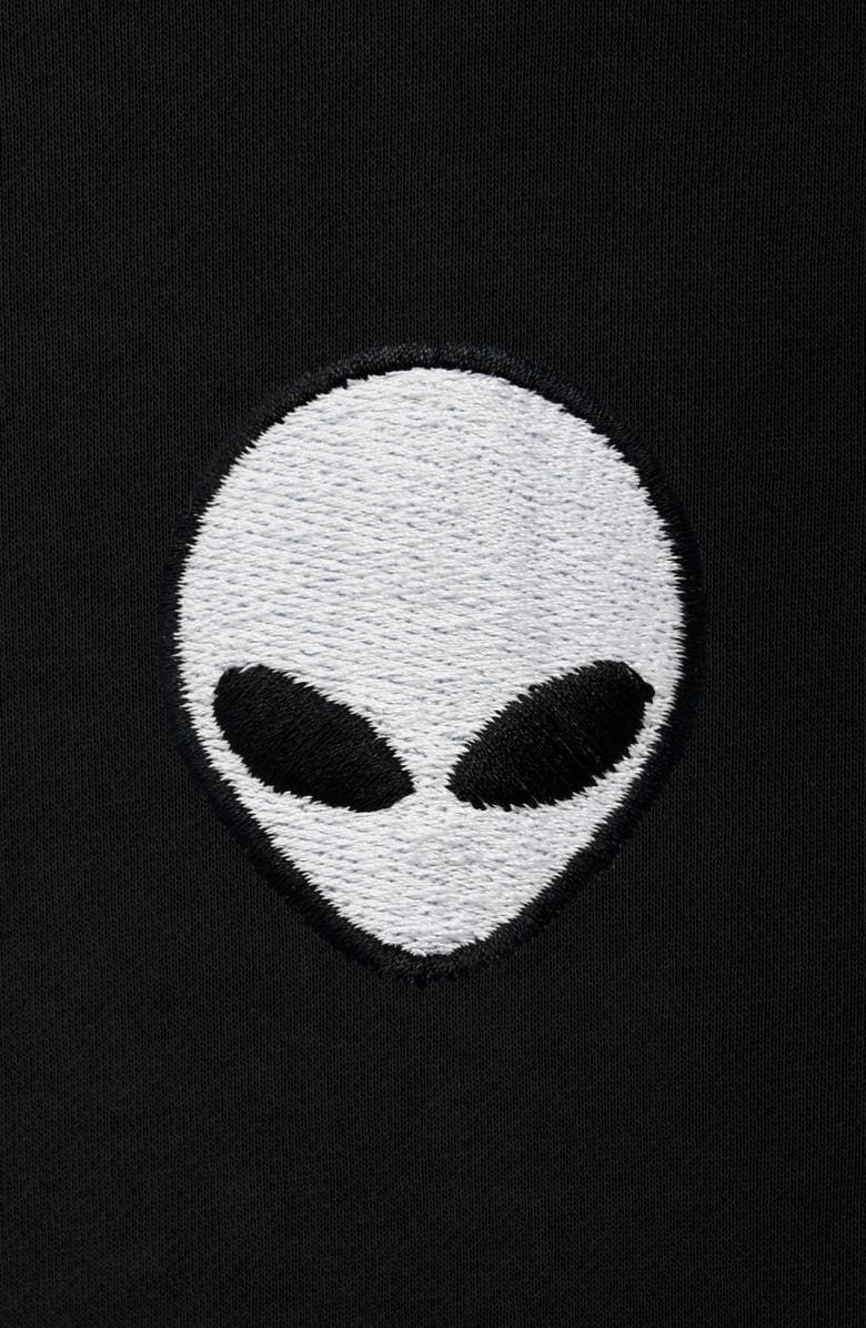 Dalix Mens Lil Alien Heavyweight Pigment Dye Tee, Alternate, color, Black