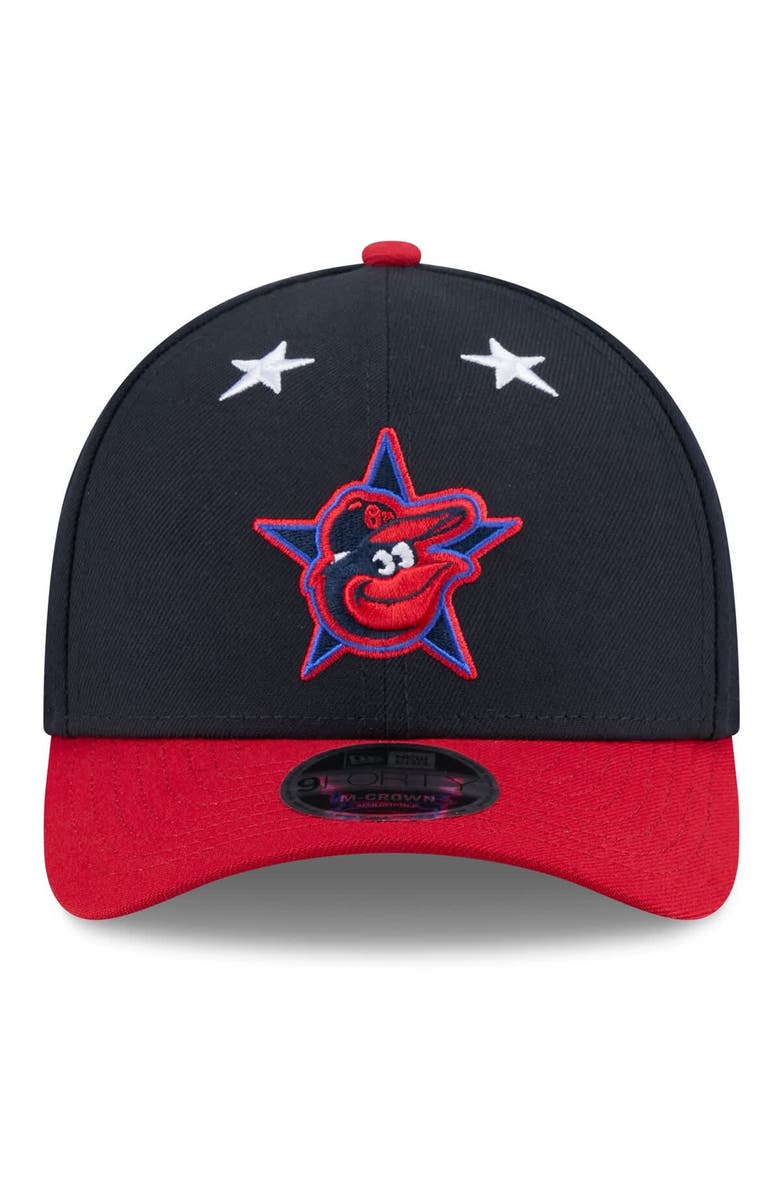 New Era Men's New Era Navy/Red Baltimore Orioles 2025 MLB All-Star Game Workout 9FORTY M-Crown Adjustable Hat, Alternate, color, Navy