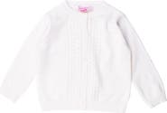 RuffleButts Girls Lightweight Pointelle Cardigan