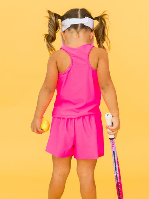 Rufflebutts Girls Active Butterfly Shorts In Pink