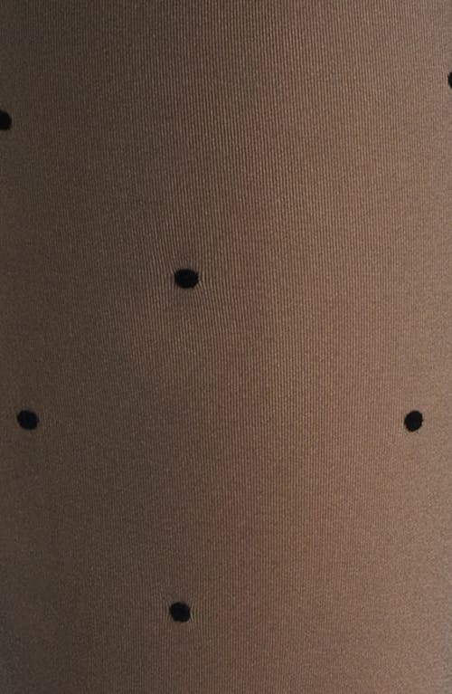 Hue Polka Dot Faux Sheer Tights In Black