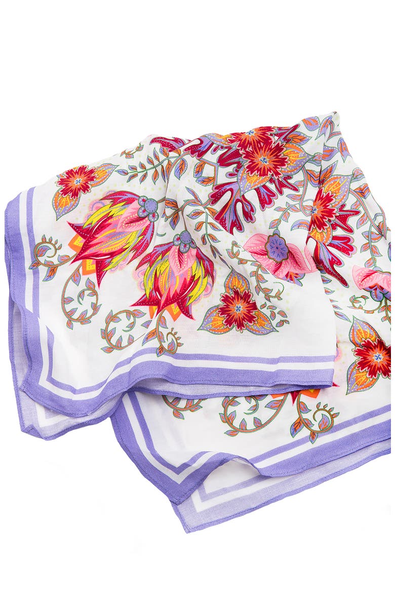 Floral Blooms Scarf, Alternate, color, LILAC