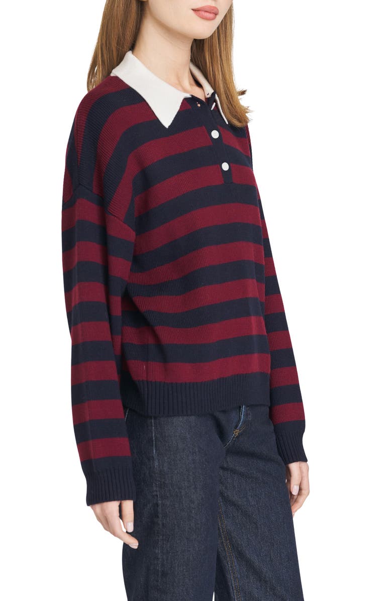 WAYF Logan Stripe Polo Sweater, Alternate, color, 