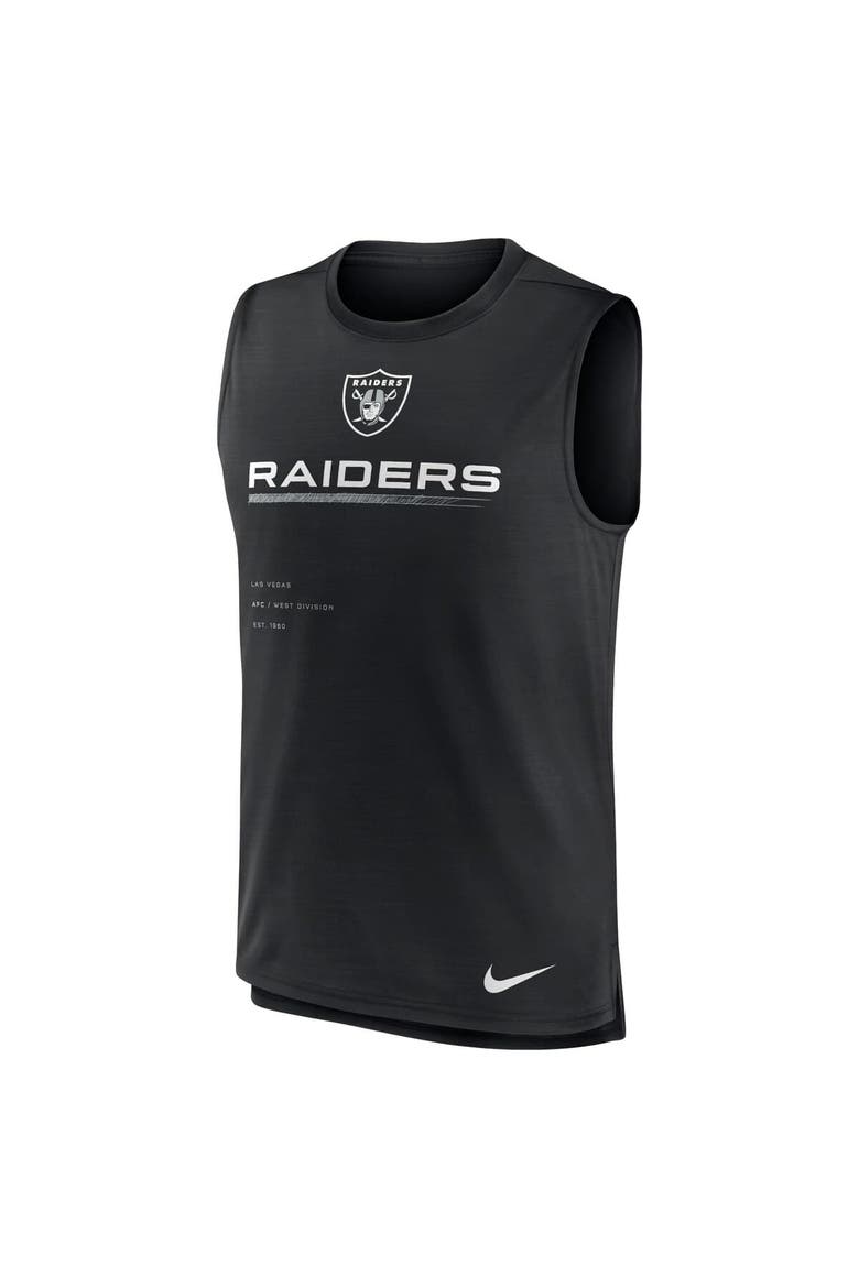 Men's Nike Black Las Vegas Raiders Muscle Trainer Tank Top, Alternate, color, Black
