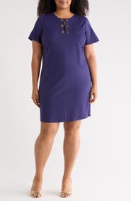 London Times Novelty Trim Shift Dress