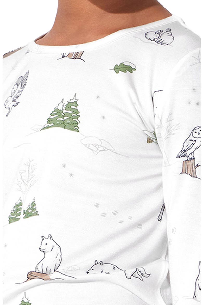 Kids' Winter Forest Animals Set of 2 Piece Pajamas, Alternate, color, Winter Forest Animals