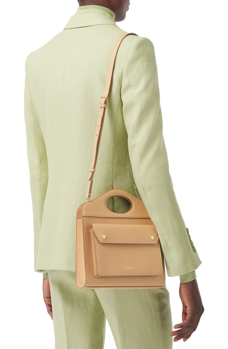 Burberry Mini Leather Pocket Bag, Alternate, color,