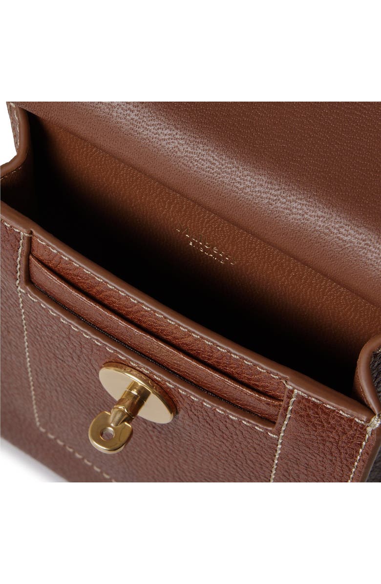 Mulberry Mini Antony Leather Pouch, Alternate, color, Oak
