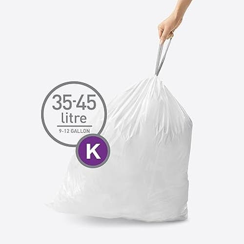 Simplehuman Code K Custom Fit Liners With Quick Dispense Packs In White