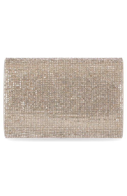 Jessica Mcclintock Alexis Rhinestone Crossbody Clutch In Gold
