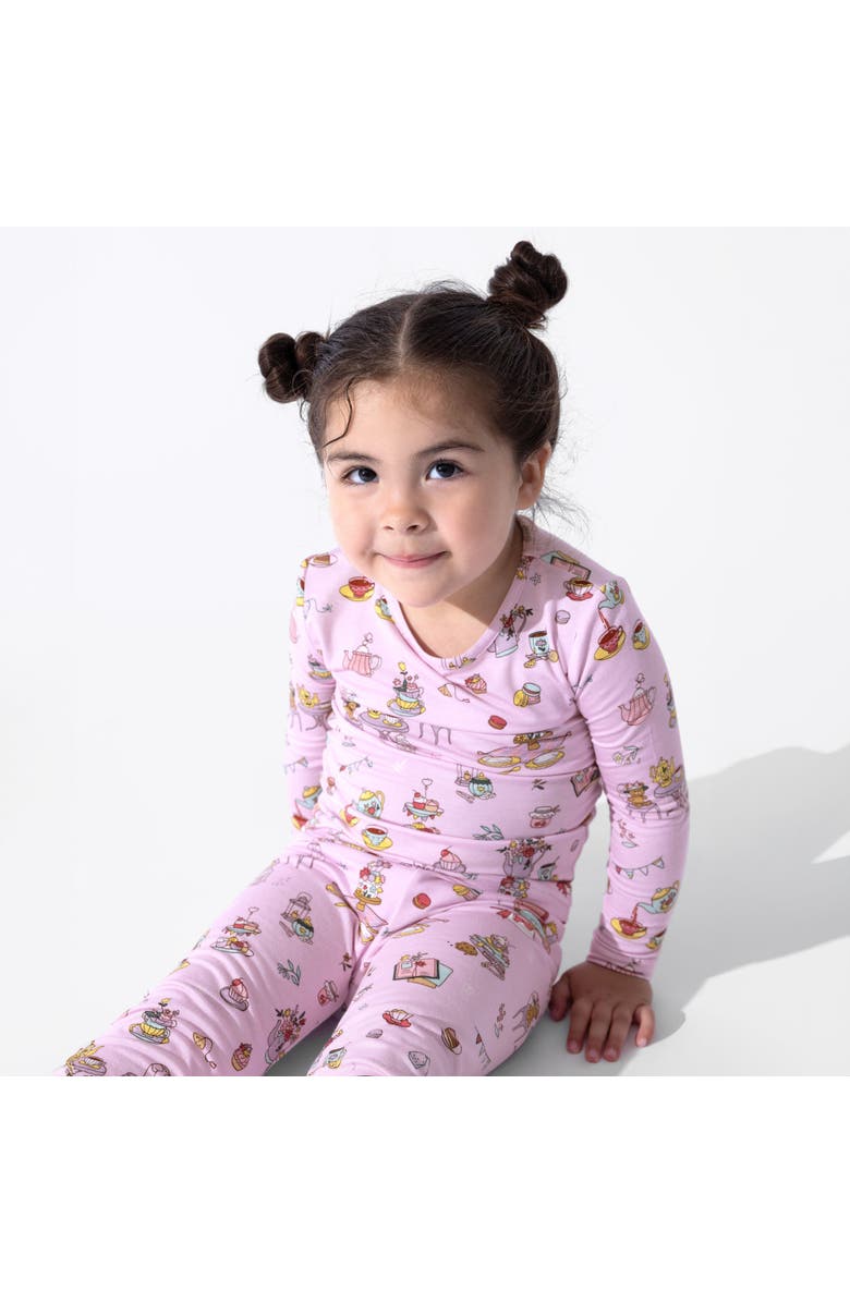 Bellabu Bear Kids' Tea Party Set of 2 Piece Pajamas, Alternate, color, Tea Party