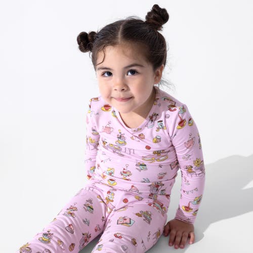 Bellabu Bear Kids' Tea Party Set Of 2 Piece Pajamas In Pink