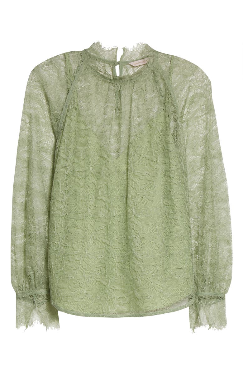 Rebecca Taylor Lace Blouse, Alternate, color, Pistachio