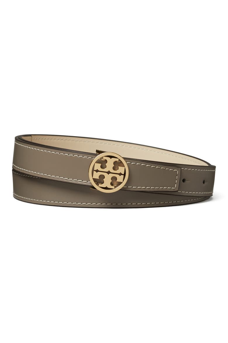 1-Inch Miller Reversible Leather Belt, Main, color, GRAY HERON / NEW CREAM / GOLD