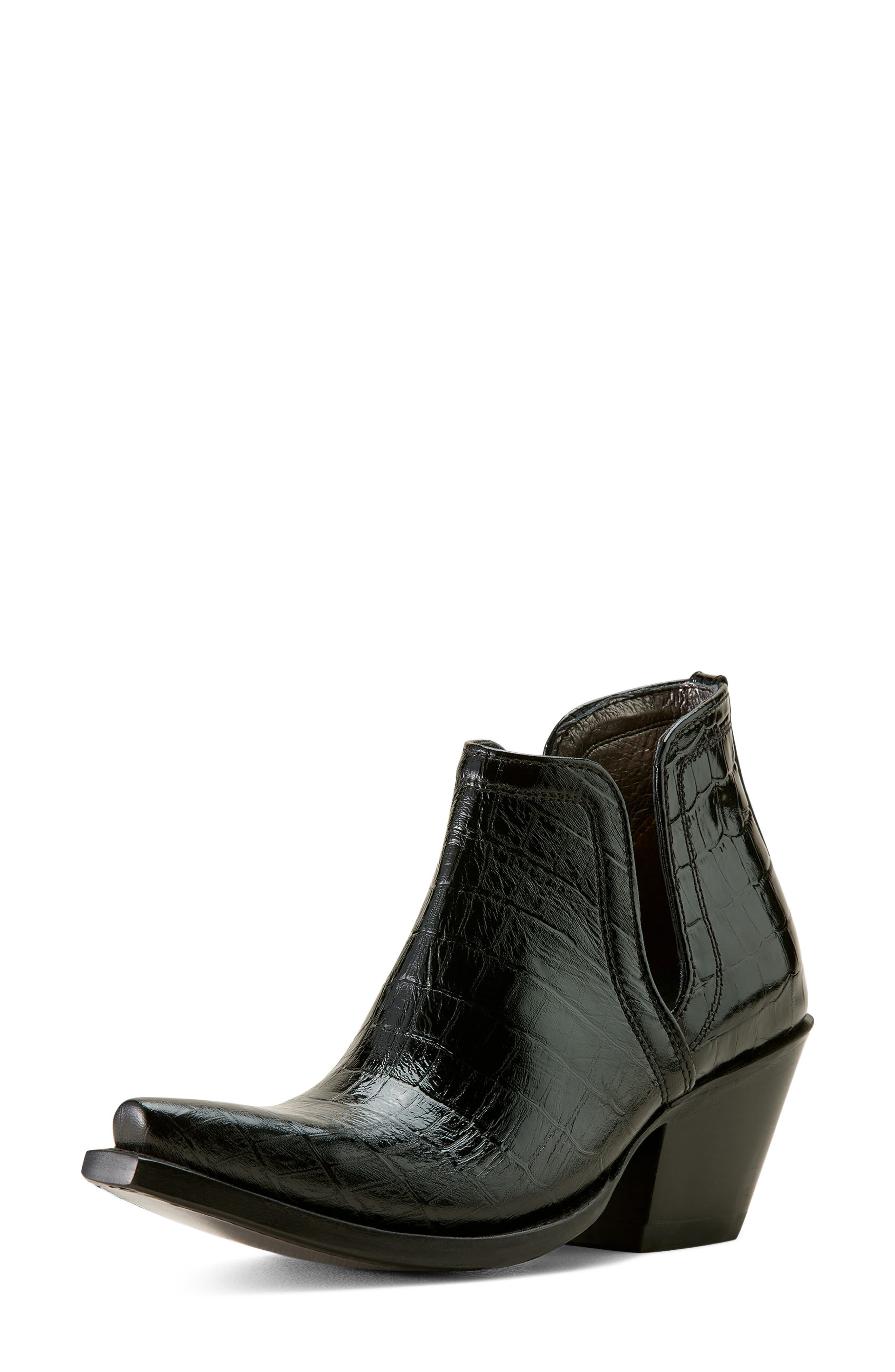 Ariat Dixon X Toe Short Western Boot, Alternate, color, Black