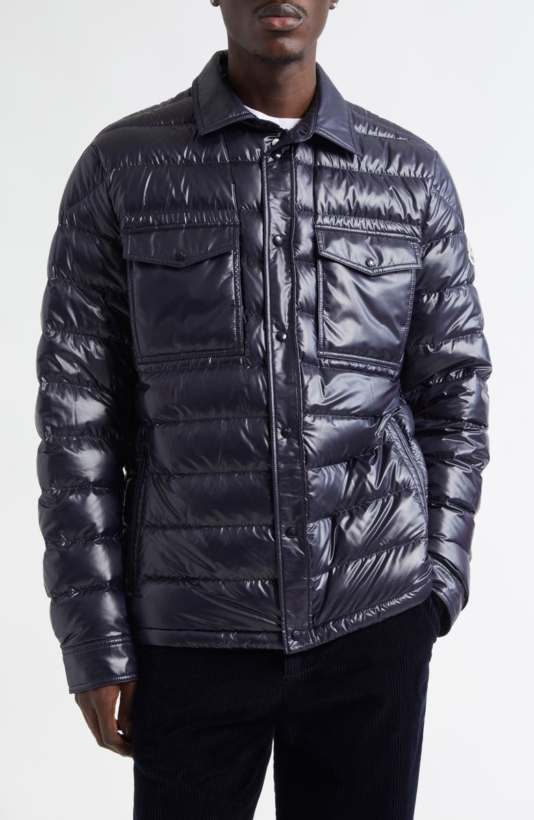 Moncler Chambly Down Shirt Jacket, Main, color, 
