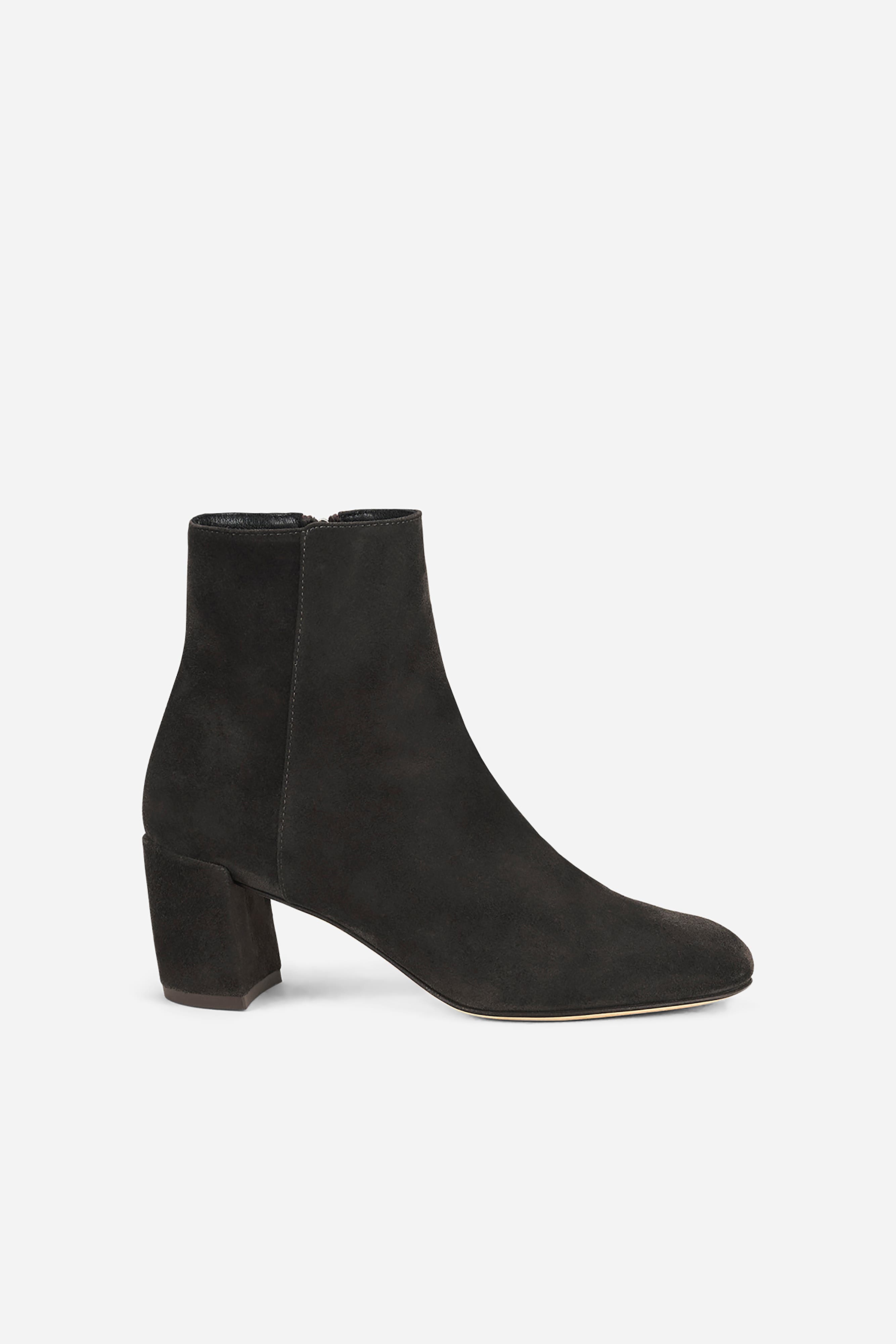 AGL Lynn Water-resistant velour Bootie, Alternate, color, Charcoal