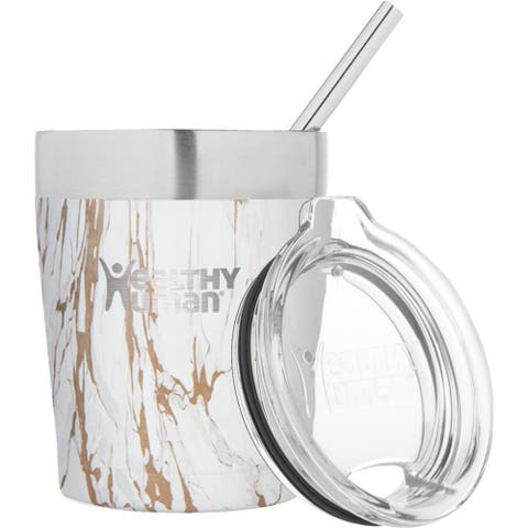 Stainless Steel Tumbler with Straw