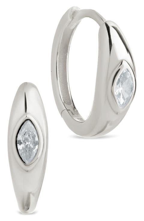 Camila Marquis Cubic Zirconia Huggie Hoop Earrings