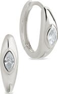 Sterling Forever Camila Marquis Cubic Zirconia Huggie Hoop Earrings