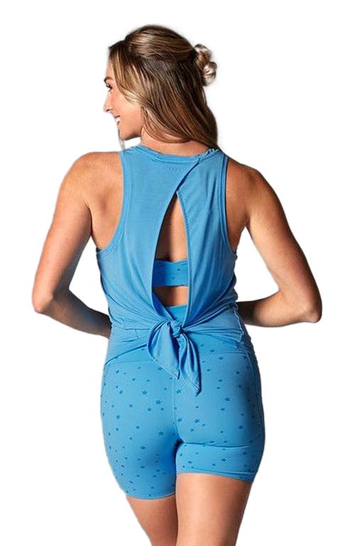 Tavi Tie Back Tank In Blue