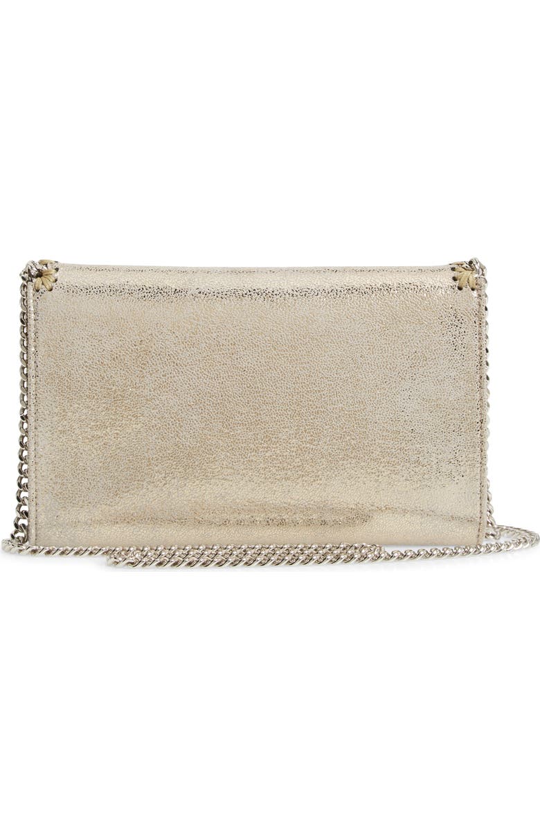 Stella McCartney Mini Falabella Metallic Faux Leather Crossbody Bag, Alternate, color,