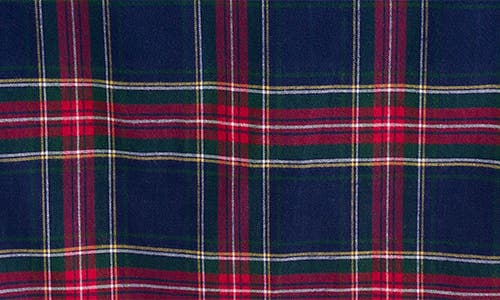 Petite Plume Windsor Tartan Cotton Table Runner In Blue