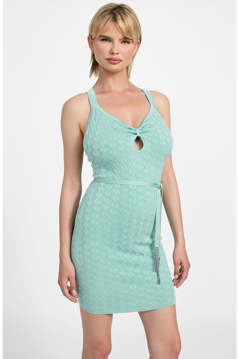 Silvie Sleeveless Minidress, Alternate, color, SATURN GREEN