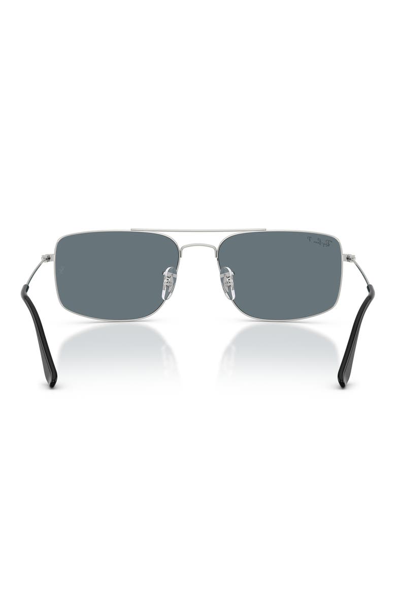Explorer 3 Polarized Square Sunglasses, Alternate, color, SILVER / DARK BLUE POLAR
