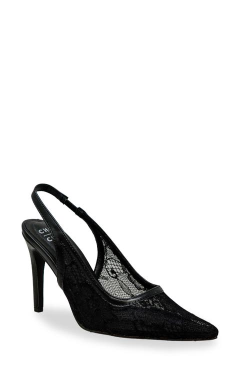 Bethany Floral Lace Slingback Pump (Women)