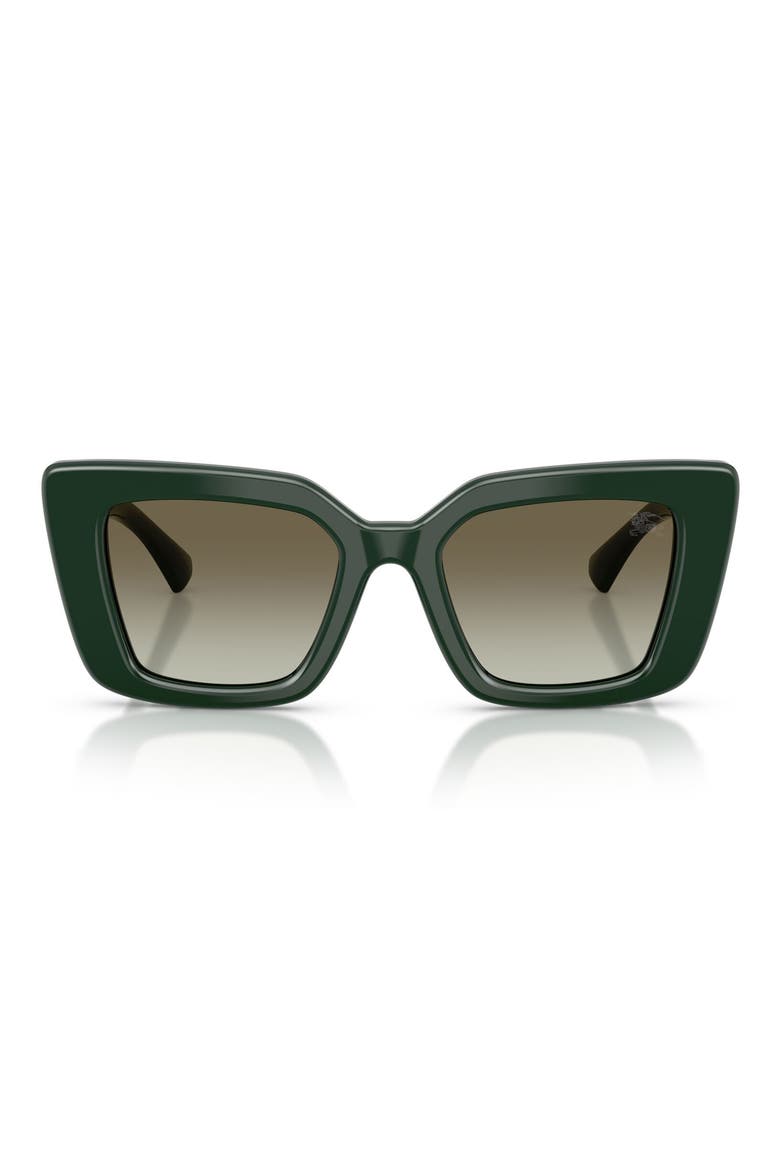 51mm Cat Eye Sunglasses, Main, color, GREEN / GREEN GRADIENT