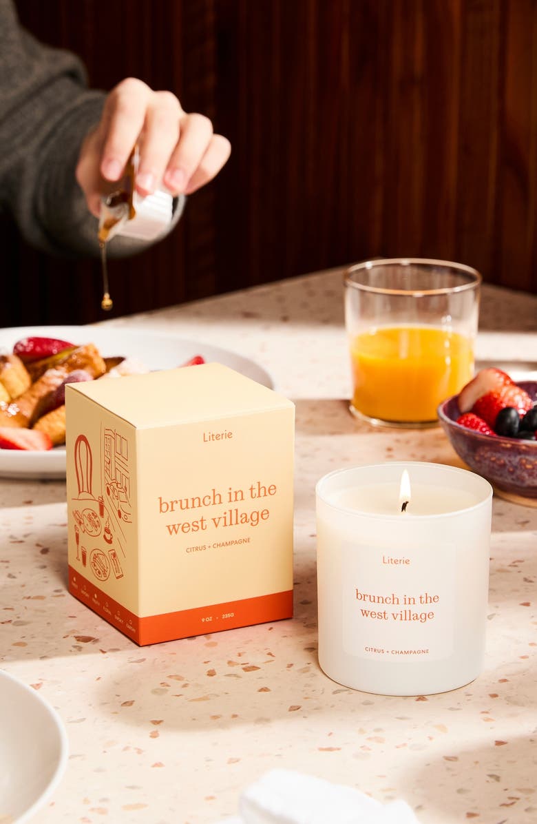 Literie Brunch in the West Village Candle, Alternate, color, Orange
