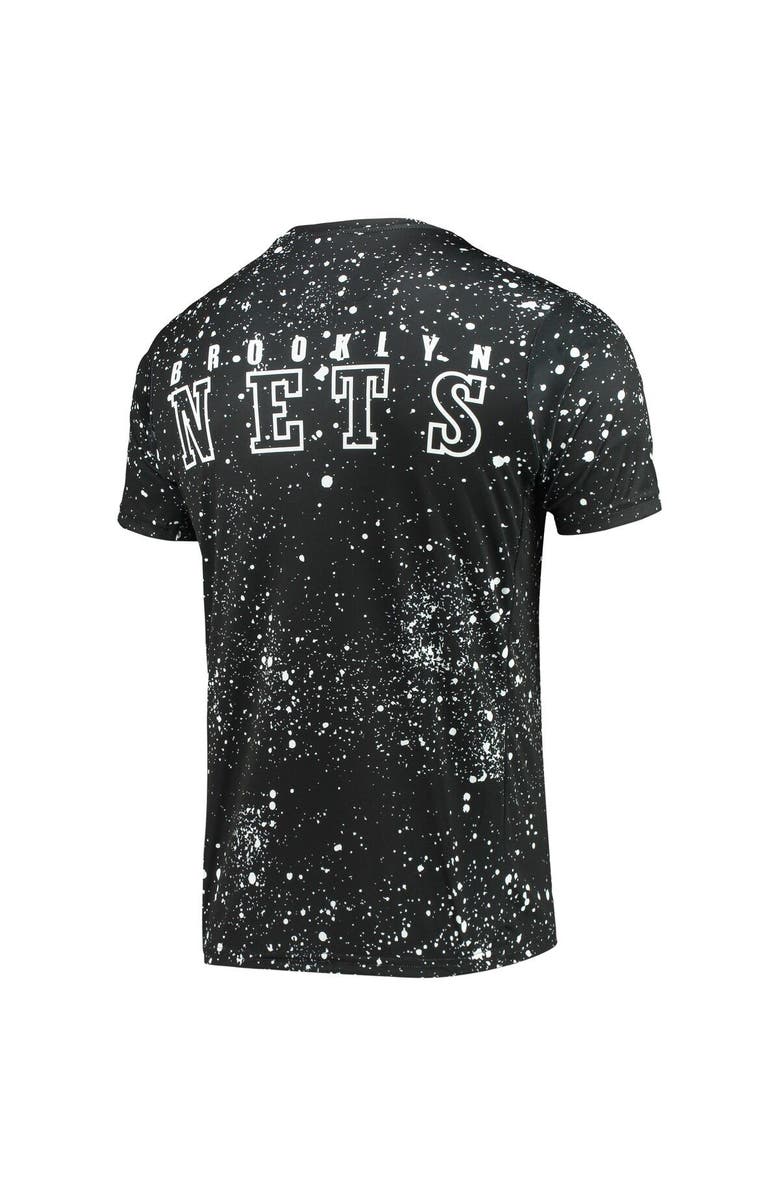 FISLL Men's FISLL Black Brooklyn Nets Splatter Print T-Shirt, Alternate, color, Black