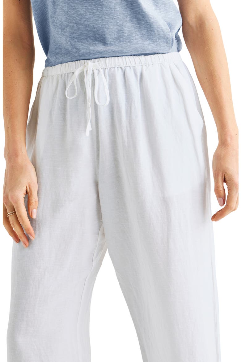Dawson Linen Blend Drawstring Pants, Alternate, color, WHITE